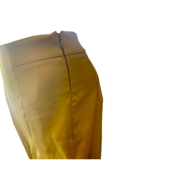 Express Yellow High-Waist Front-Seam Solid Flared Trousers Size Small - Picture 3 of 15